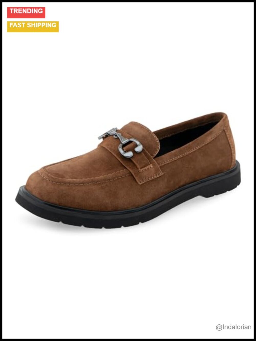 Horsebit Loafer Faux Suede Round Toe Slip On Business Casual